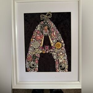 Upcycled Jewelry Initial A